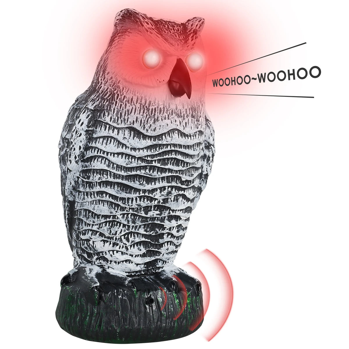 Lifelike Owl Decoy Bird Repeller for Garden & Patio