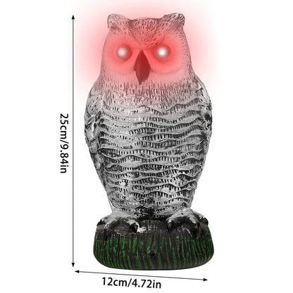 Lifelike Owl Decoy Bird Repeller for Garden & Patio