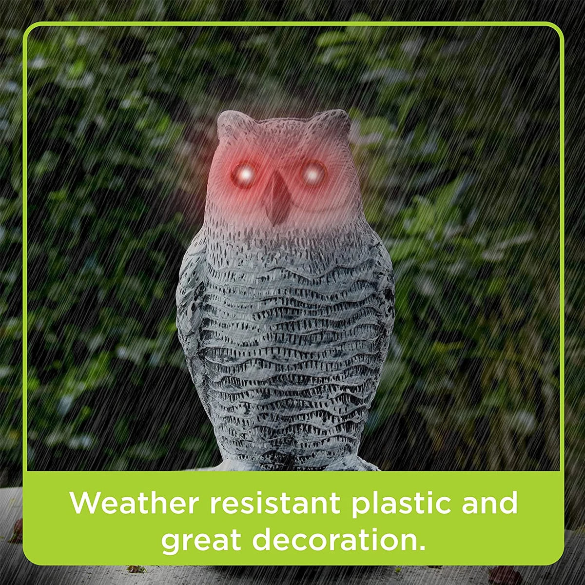 Lifelike Owl Decoy Bird Repeller for Garden & Patio