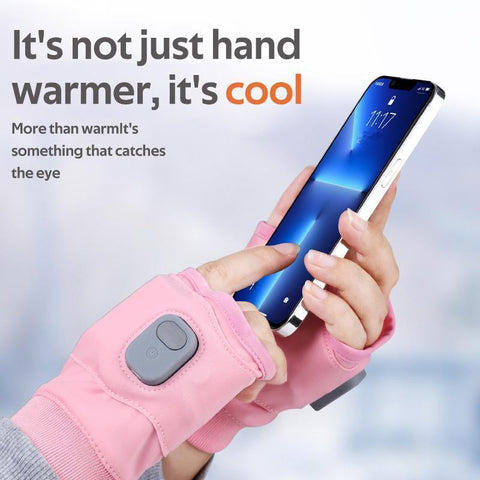 USB Heated Fingerless Gloves — 3 Temperature Settings