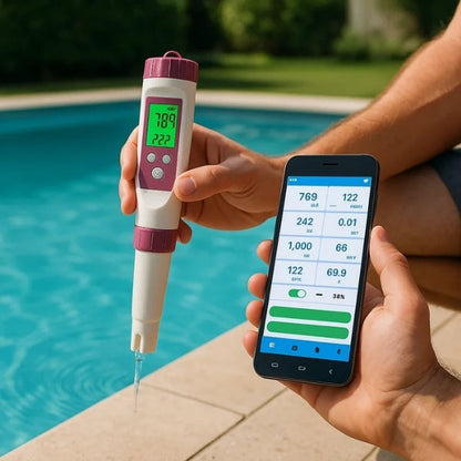 7-in-1 Digital Pool & Spa Water Tester with App