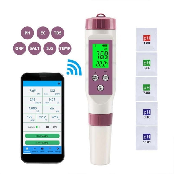 7-in-1 Digital Pool & Spa Water Tester with App