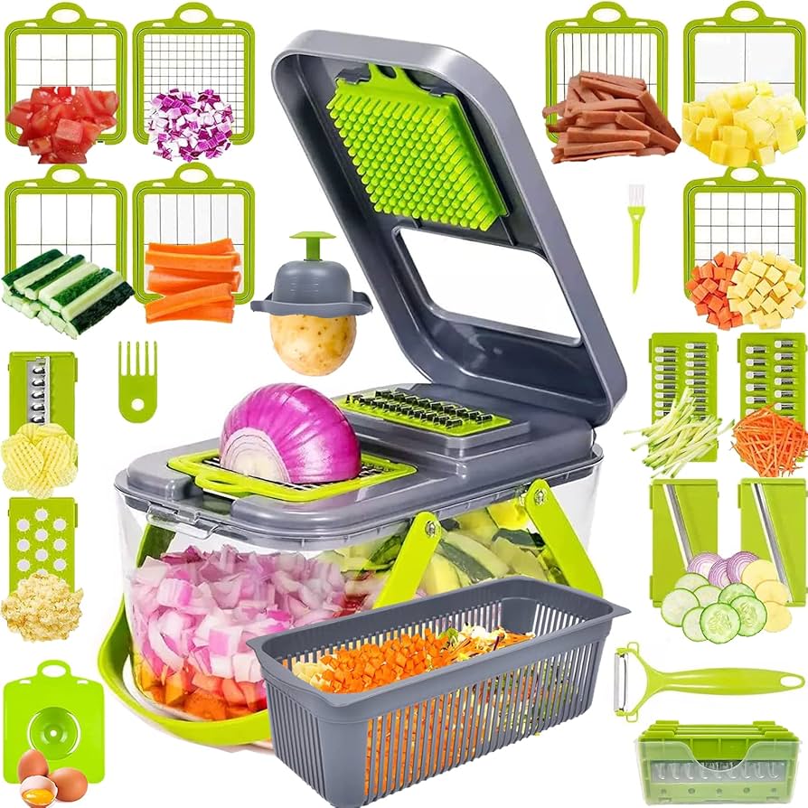 18-in-1 Multi-Blade Vegetable Slicer with Container
