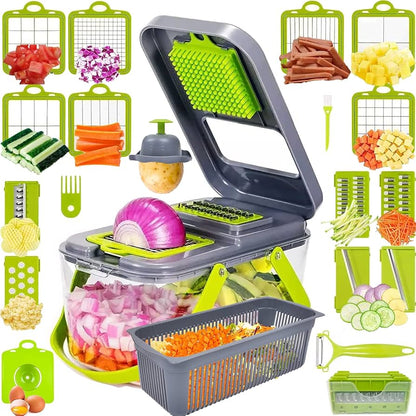 18-in-1 Multi-Blade Vegetable Slicer with Container
