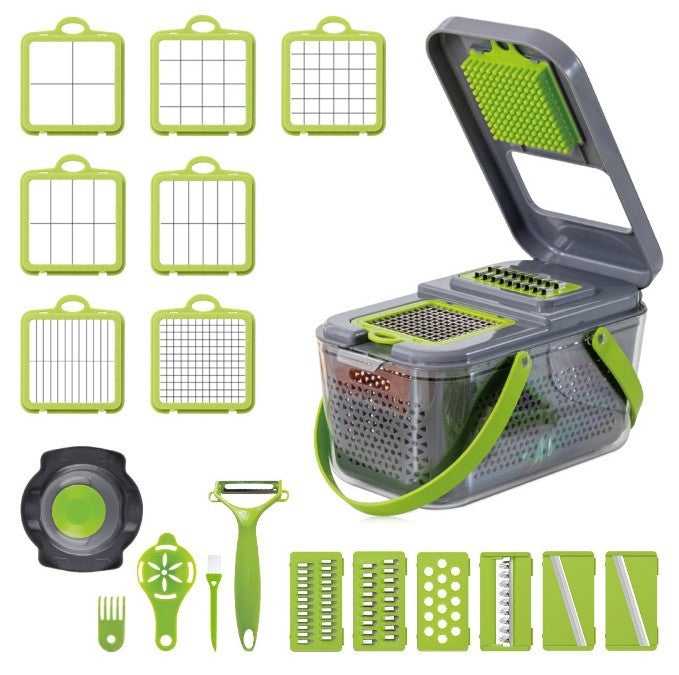 18-in-1 Multi-Blade Vegetable Slicer with Container
