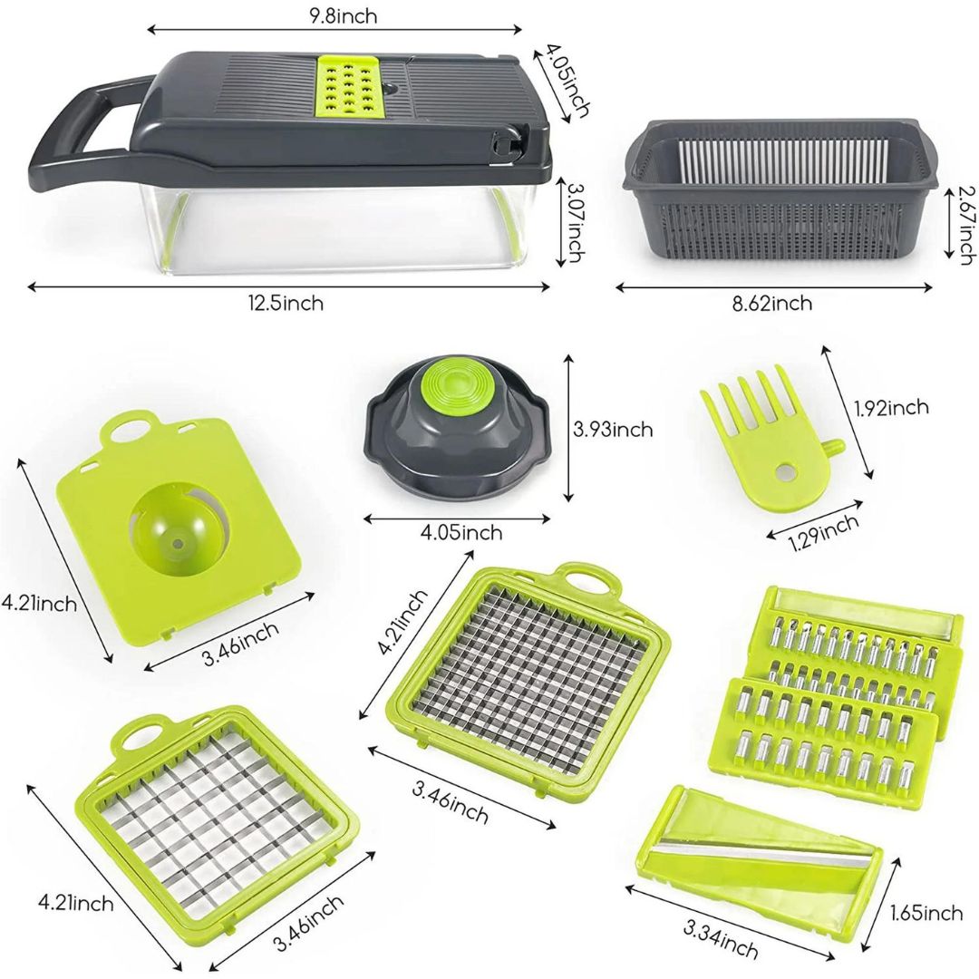 18-in-1 Multi-Blade Vegetable Slicer with Container