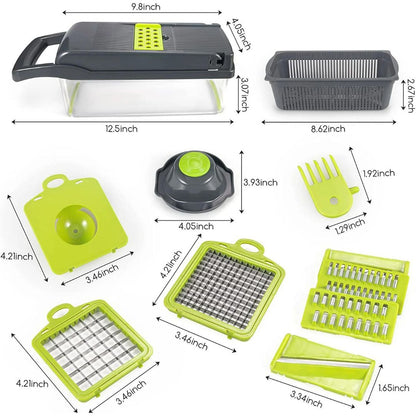 18-in-1 Multi-Blade Vegetable Slicer with Container