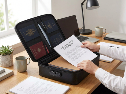 Waterproof Fireproof Document Safe Bag lifestyle