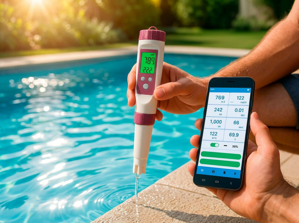 Digital Pool Tester lifestyle