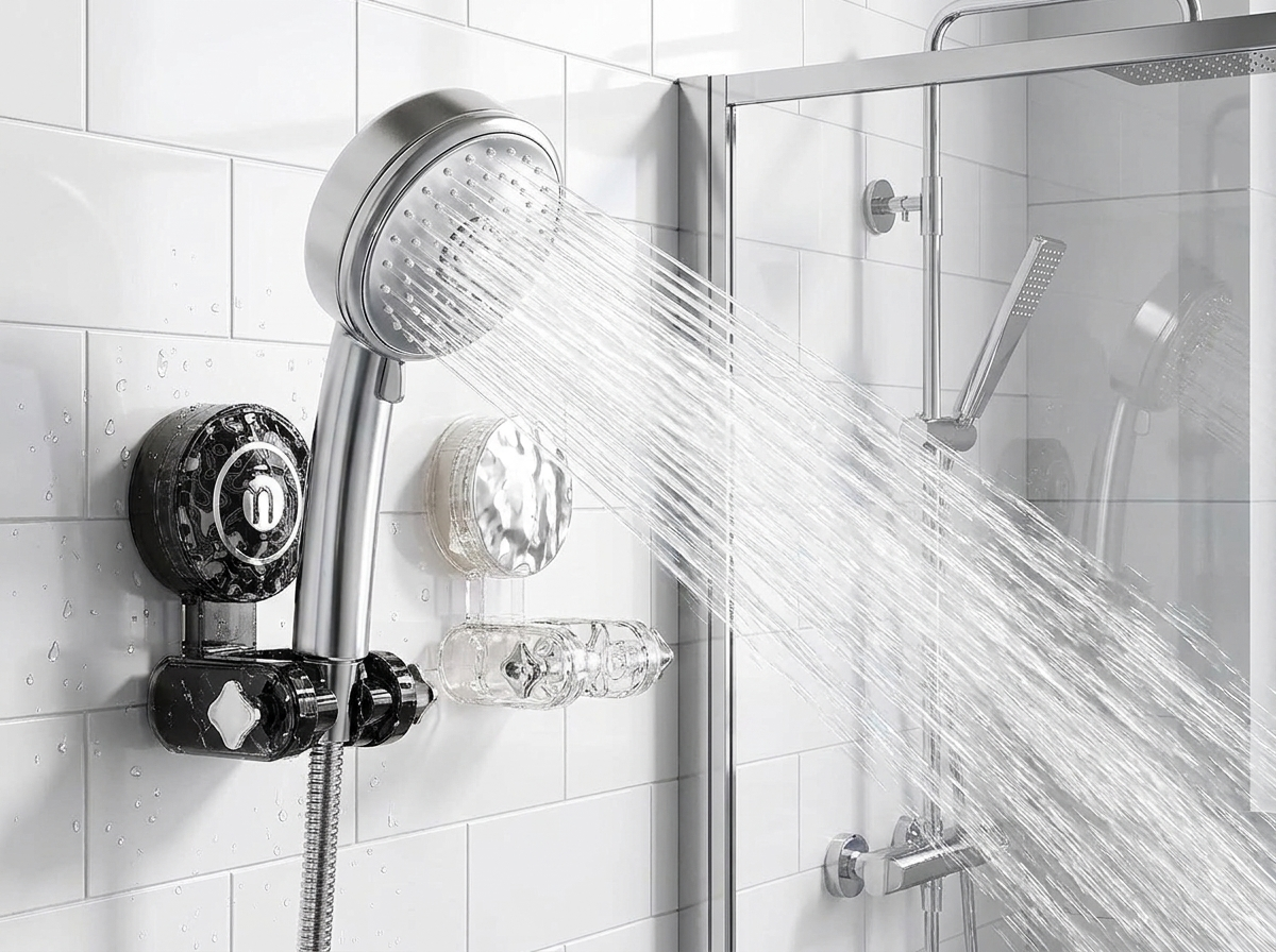 Adjustable Shower Head Holder lifestyle