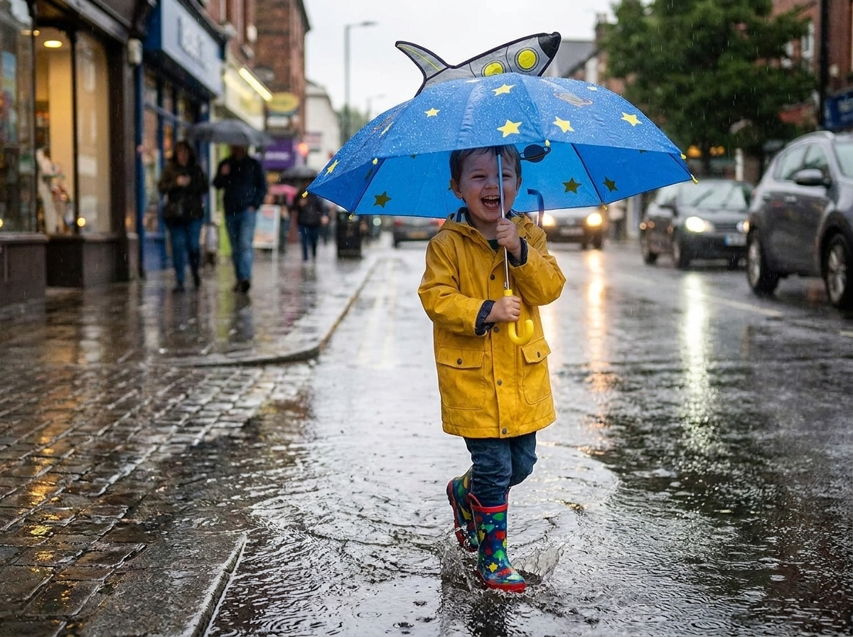 Rainbow Fun Kids Umbrella lifestyle