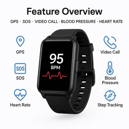 Fall Detection GPS Smartwatch for Seniors