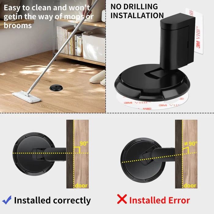 Heavy-Duty Adjustable Door Stopper — 6 Finishes