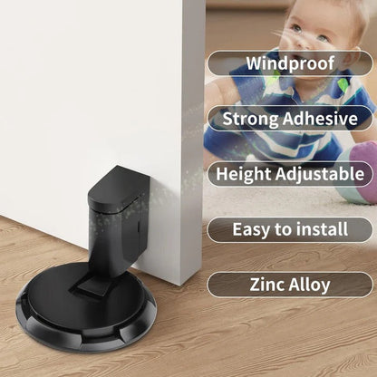 Heavy-Duty Adjustable Door Stopper — 6 Finishes