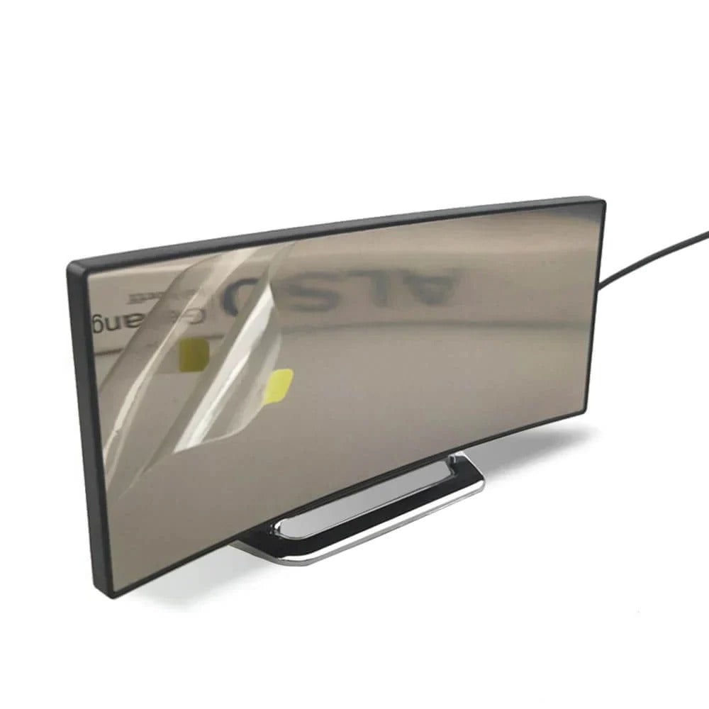 Modern Curved LED Digital Clock with Temperature Display