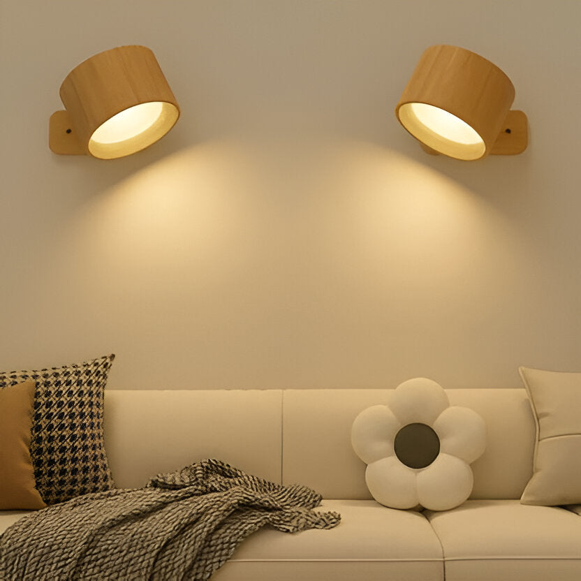 Rechargeable 360° Rotating Wall Light — Touch Control