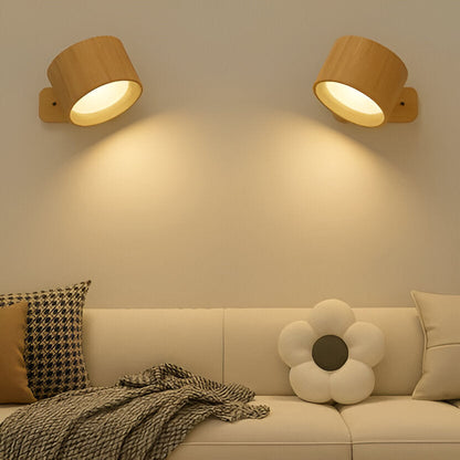 Rechargeable 360° Rotating Wall Light — Touch Control