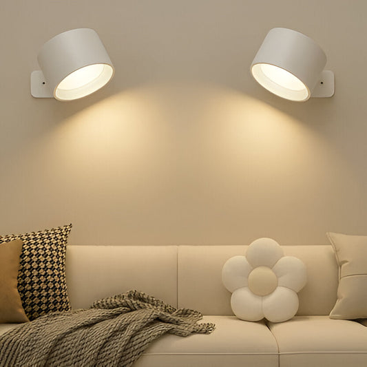 Rechargeable 360° Rotating Wall Light — Touch Control
