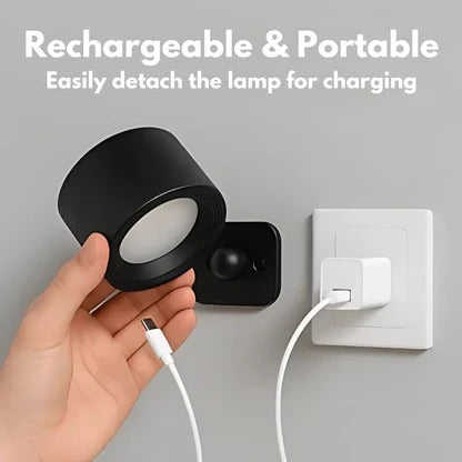 Rechargeable 360° Rotating Wall Light — Touch Control