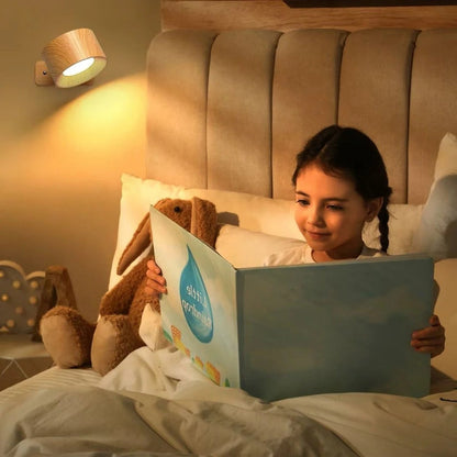 Rechargeable 360° Rotating Wall Light — Touch Control