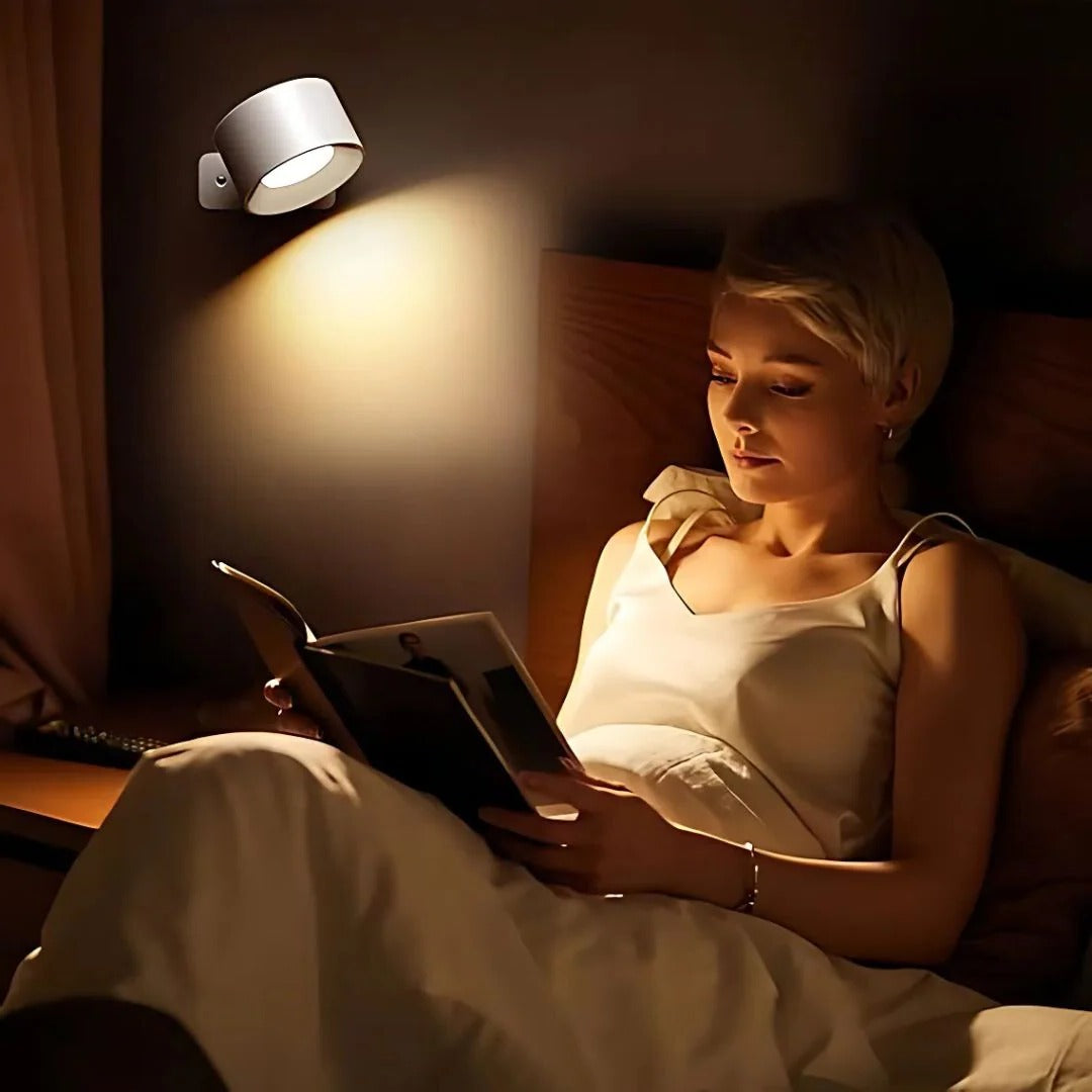 Rechargeable 360° Rotating Wall Light — Touch Control