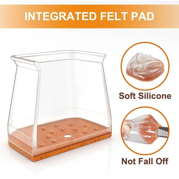 Square Chair Leg Floor Protectors — Set of 24
