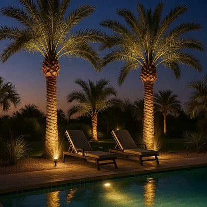 Solar Adjustable-Zoom LED Garden Spotlight