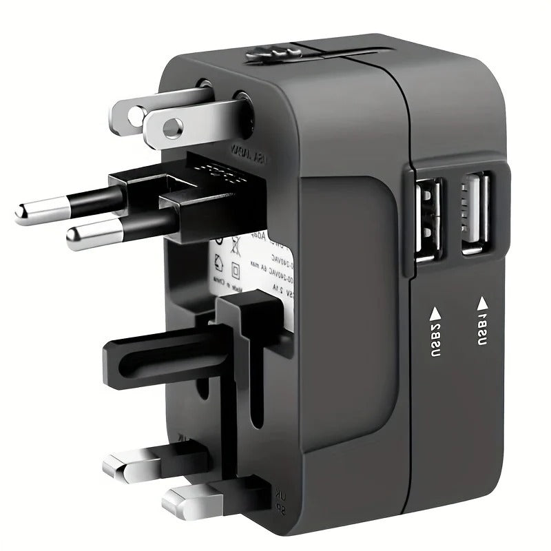 Worldwide Travel Adapter with Dual USB Ports