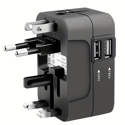 Worldwide Travel Adapter with Dual USB Ports