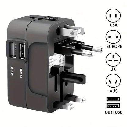Worldwide Travel Adapter with Dual USB Ports