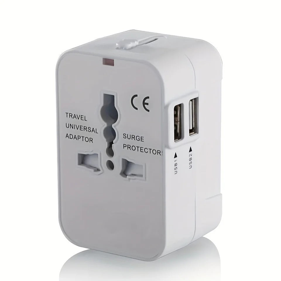 Worldwide Travel Adapter with Dual USB Ports