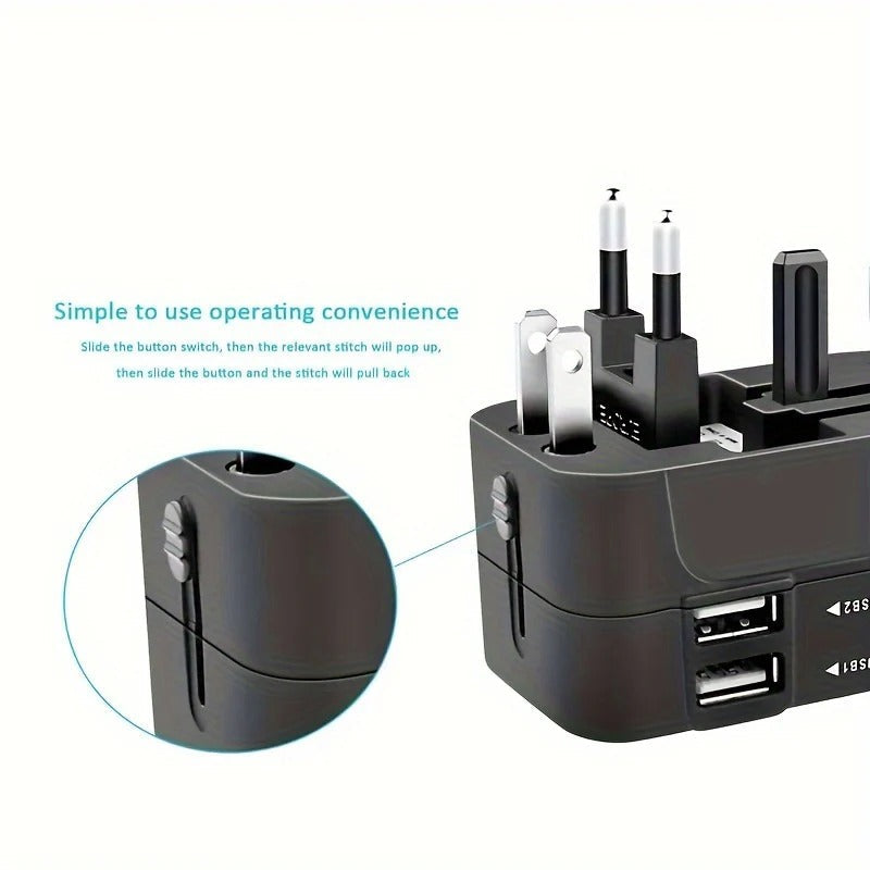 Worldwide Travel Adapter with Dual USB Ports