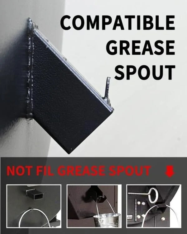 Grill Grease Collector with Lid & Reusable Liner