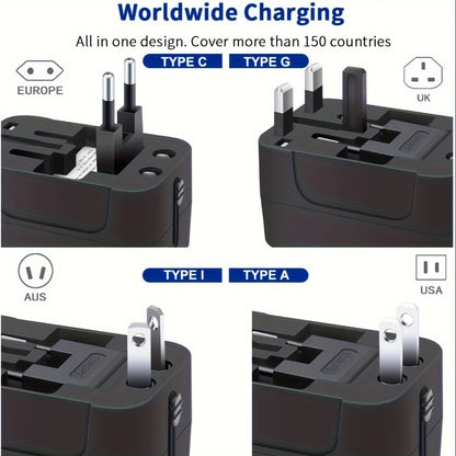 Worldwide Travel Adapter with Dual USB Ports