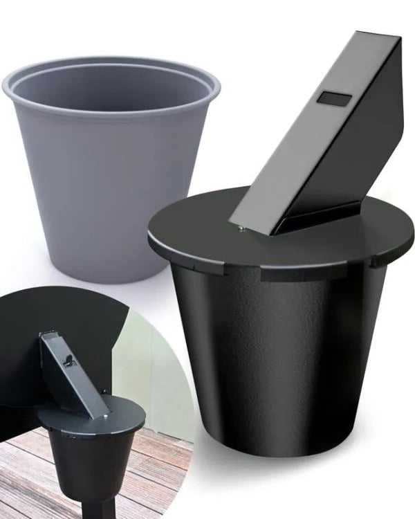 Grill Grease Collector with Lid & Reusable Liner