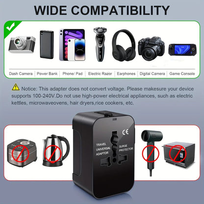 Worldwide Travel Adapter with Dual USB Ports