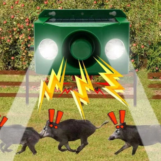 Solar Animal Repellent Warning Lights with Alarm