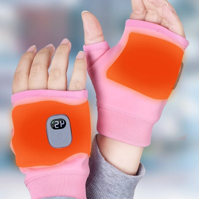 USB Heated Fingerless Gloves — 3 Temperature Settings