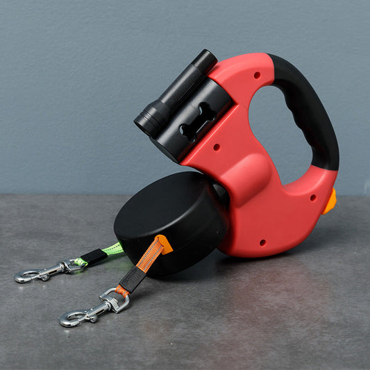 Anti-Tangle Double Dog Leash with 360° Swivel